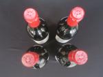 4 bouteilles Château Lynch-Bages, Grand cru classé Pauillac, Année 1991,...