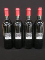 4 bouteilles Château Lynch-Bages, Grand cru classé Pauillac, Année 1991,...