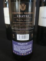 4 bouteilles Château Rahoul Graves, Vignobles Dourthe, année 2014, rouge,...