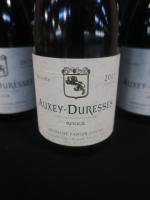 3 bouteilles Auxey-Duresses 2015 Fabien Coche à Meursault, rouge, lot...
