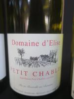 4 bouteilles Petit Chablis 2020 blanc Domaine d'Elise, Frédéric Prain...