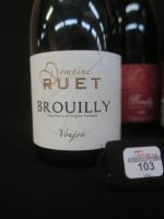 11 bouteilles Brouilly 2018 rouge Maison Châtelet à Brienne ;
1...