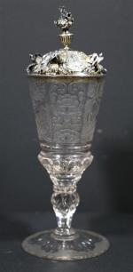 Pokal sur cristal taillé aux armes d'Antoine de Lorraine et...