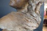 BARRAU Théophile (1848-1913) : Buste de femme dénudée. Terre cuite...
