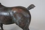 MALISSARD Georges (1877-1942) : Cheval de trait postier breton. Bronze...