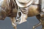 de GERICKE A. (XIXème-XXème) : Cavalier arabe. Bronze patiné signé,...