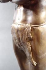 Anonyme : Indien d'Amérique. Bronze patiné, fonte moderne. Haut.: 44...