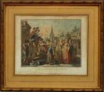 BONNET Louis-Marin (1743-1793) Le Marchand d'Orvietan de Campagne. La Troupe...