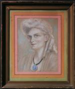 BOURIELLO Blanche (1884-1961) : Portrait de Madame L.M.. Pastel signé...