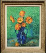CHAMBON René (né en 1888) : Vase de fleurs. H.s.P....