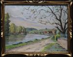 FOUBARD Abel (1879-1957) : L'Yonne à Armeau (Yonne), printemps 1946....