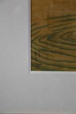 Tsuguharu Léonard FOUJITA (1886-1968) : Deux iris, 1917. Lavis, signé,...