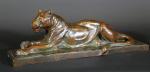 PROST Maurice (1894-1967) : Lionne couchée. Bronze à cire perdue...