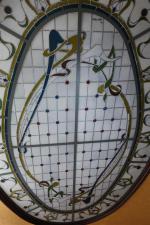Maison André VINUM à Troyes. Impressionnant vitrail formant verrière de...