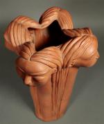 Jean MARAIS (1913-1998). Grand vase sculpture en terre cuite à...