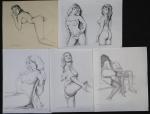 FRASCAROLI Mario (XX's) : Femmes nues et Erotica. Dix-neuf dessins,...