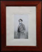 GUIOT Hector (Langres 1825-1903). Portrait d'homme jeune. Crayon et réhauts...