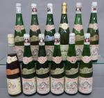 Alsace blanc. Lot de 12 bouteilles dépareillées comprenant : huit...