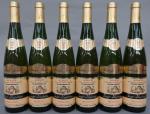 Alsace. Six bouteilles de Riesling vendanges tardives 1997 Roger Heyberger...