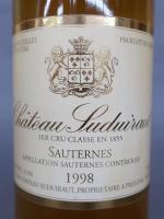 Bordeaux blanc. Une bouteille Château Suduiraut 1998