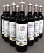 Bordeaux rouge. 11 bouteilles château La Rose Sarron Graves 2014,...