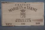 Bordeaux rouge. 12 bouteilles Château Marquis de Terme Grand cru...