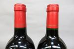 Bordeaux rouge. Deux bouteilles La Dame de Malescot Margaux 1995