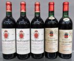 Bordeaux rouge. Lot de 10 bouteilles comprenant : Trois bouteilles...