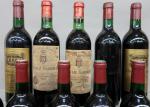 Bordeaux rouge. Lot de 10 bouteilles dépareillées comprenant : huit...