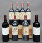 Bordeaux rouge. Lot de 8 bouteilles dont: Quatre bouteilles Château...