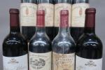 Bordeaux rouge. Lot de 8 bouteilles dont: Quatre bouteilles Château...