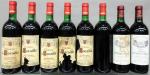 Bordeaux rouge. Lot dépareillé de huit bouteilles comprenant : Six...