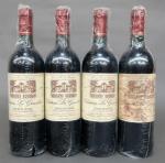 Bordeaux rouge. Quatre bouteilles Château La Graveliere 1999, Graves de...