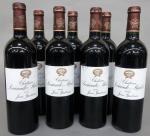 Bordeaux rouge. Sept bouteilles Haut-Medoc, Château Sociando-Mallet Jean Gautreau 2011....