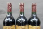 Bordeaux rouge. Trois bouteilles Château Briand de Saint-Sulpice 1999. Judiciaire...