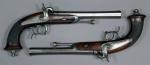 Paire de pistolets d'Officier, modèle 1833. Canons rayés, à pans,...