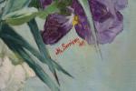 SERRIGNY M. (XIX-XX's) : Fleurs : Nenuphars, Iris, Dahlias. Suite...
