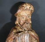 Saint-Roch en bois sculpté et polychromé, ép. XVI-XVII's. Haut. :...