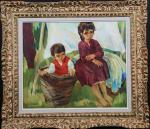 GIROL Paul (1911-1989) : Joaozhino et Rosa, enfants de lavandière....