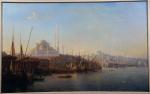 GUDIN Théodore (1802-1880) : Constantinople, le Bosphore animé. H. s....