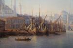 GUDIN Théodore (1802-1880) : Constantinople, le Bosphore animé. H. s....