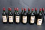 Bordeaux rouge. 12 bouteilles cotes de Castillon 1976 bordeaux supérieur