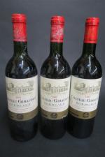 BORDEAUX ROUGE. 5 bouteilles comprenant: 3 B. Chateau Giraudot médaille...