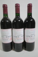 Bordeaux rouge - 3 bouteilles Château LYNCH-BAGES Grand Cru Classé...