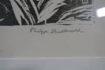 Philipp BAUKNECHT (1884-1933). Paysage de tempête. Gravure sur bois, signée....