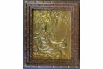Plaque en bronze à décor en bas-relief représentant Sainte-Madeleine pénitente