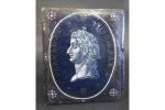 Plaque rectangulaire en émail de LIMOGES représentant Claudius Caesar de...