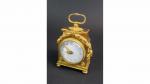 Petite pendule d'officier de style Louis XVI en bronze doré...