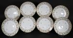 PARIS : Huit assiettes en porcelaine d'époque fin XVIII's -...