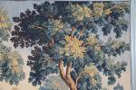 Fragment de tapisserie d'Aubusson d'époque XIX's à décor de verdure...